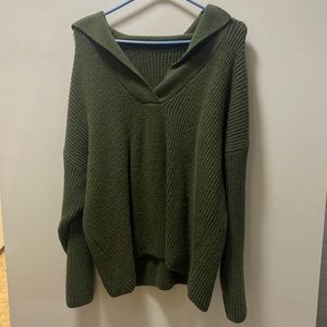 Dark Green Collared Sweater